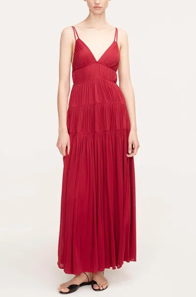 REBECCA TAYLOR RUCHED MESH MAXI DRESS