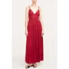 Rebecca Taylor Ruched Mesh Maxi Dress In Hibiscus