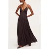 Rebecca Taylor Ruched Mesh Maxi Dress In Walnut