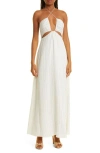Rebecca Taylor Womens Halter Long Maxi Dress In White