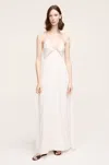Rebecca Taylor Womens Halter Long Maxi Dress In White