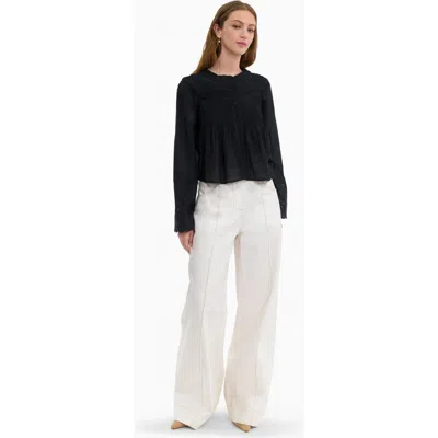 Rebecca Taylor Sabine Blouse In Black