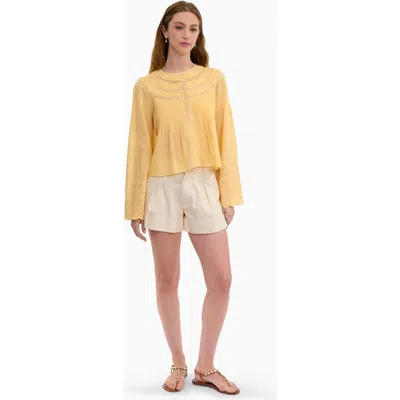 Rebecca Taylor Sabine Blouse In Yellow
