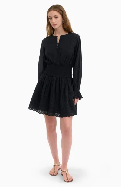 Rebecca Taylor Sabine Mini Dress In Black