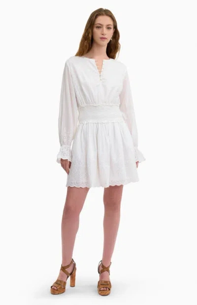 Rebecca Taylor Sabine Mini Dress In White