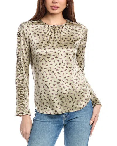 Rebecca Taylor Sage Fleur Silk Top