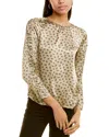 Rebecca Taylor Sage Fleur Silk Top In Multi