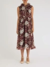 Rebecca Taylor Sarita Dress In Raisin Combo