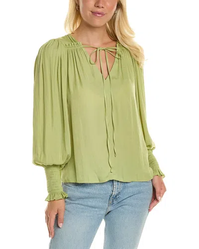 Rebecca Taylor Sateen Top In Yellow