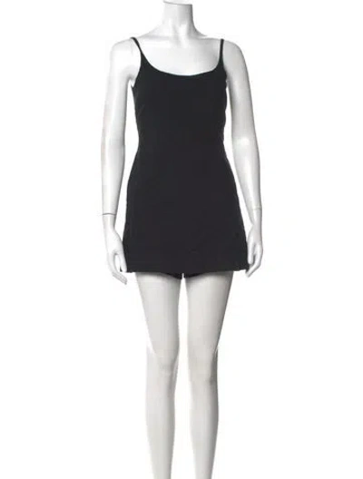 Pre-owned Rebecca Taylor Scoop Neck Jumpsuit In Black