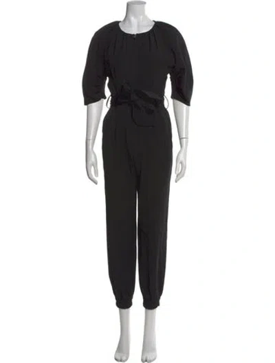 Pre-owned Rebecca Taylor Scoop Neck Jumpsuit W/ Tags In Black