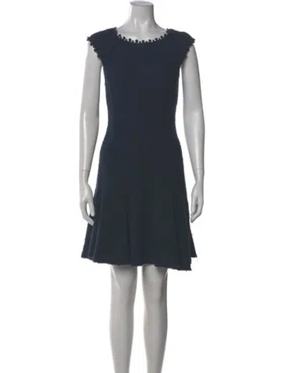 Pre-owned Rebecca Taylor Scoop Neck Knee-length Dress In Blue