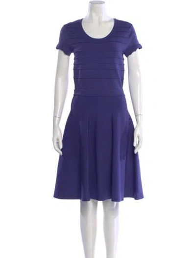 Pre-owned Rebecca Taylor Scoop Neck Knee-length Dress In Purple