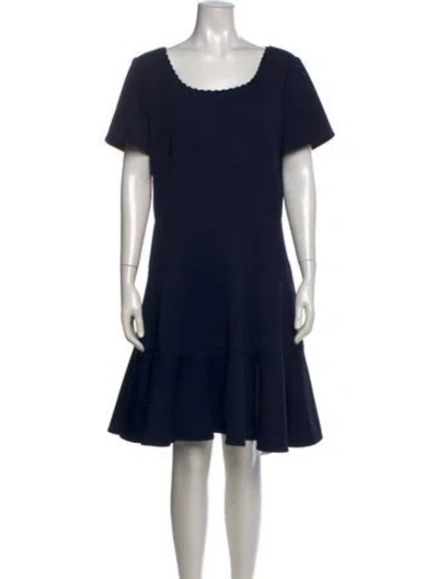 Pre-owned Rebecca Taylor Scoop Neck Knee-length Dress W/ Tags In Blue