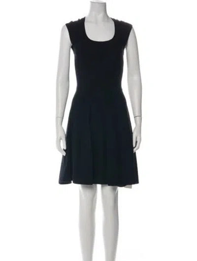 Pre-owned Rebecca Taylor Scoop Neck Mini Dress In Black