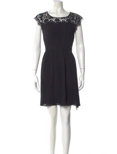 Pre-owned Rebecca Taylor Scoop Neck Mini Dress In Gray