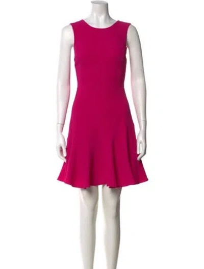 Pre-owned Rebecca Taylor Scoop Neck Mini Dress In Pink