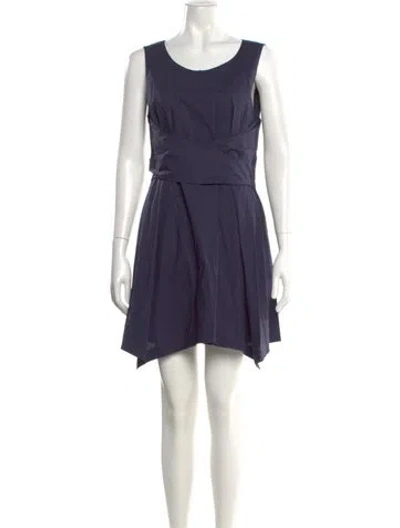 Pre-owned Rebecca Taylor Scoop Neck Romper In Blue