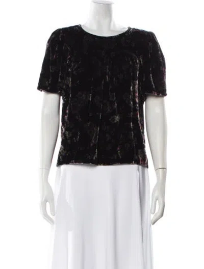 Pre-owned Rebecca Taylor Scoop Neck Sweater In Black