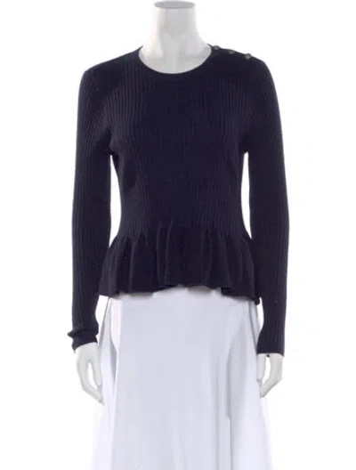 Pre-owned Rebecca Taylor Scoop Neck Sweater In Blue