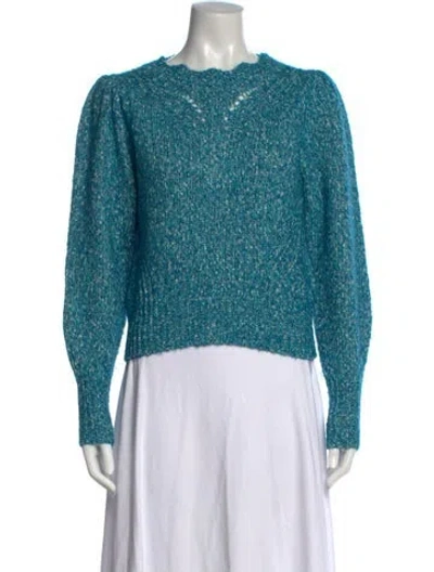 Pre-owned Rebecca Taylor Scoop Neck Sweater In Blue