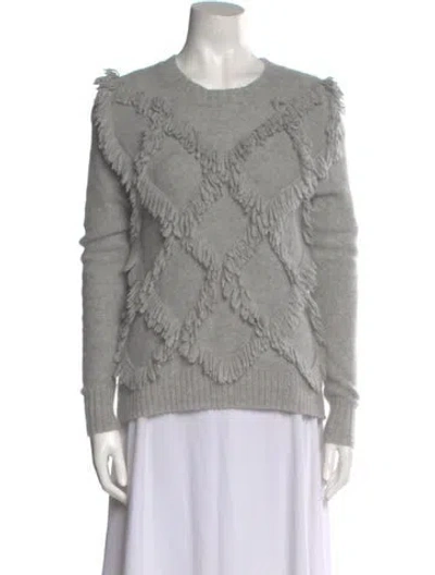 Pre-owned Rebecca Taylor Scoop Neck Sweater In Gray