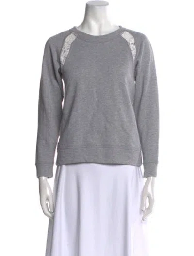 Pre-owned Rebecca Taylor Scoop Neck Sweater In Gray
