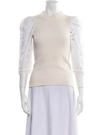 Pre-owned Rebecca Taylor Scoop Neck Sweater In Multi