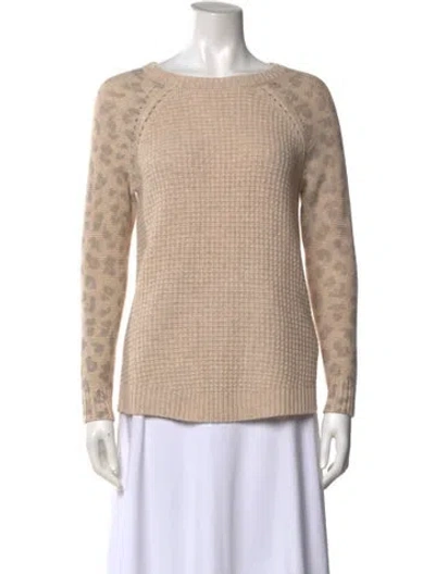 Pre-owned Rebecca Taylor Scoop Neck Sweater In Neutral