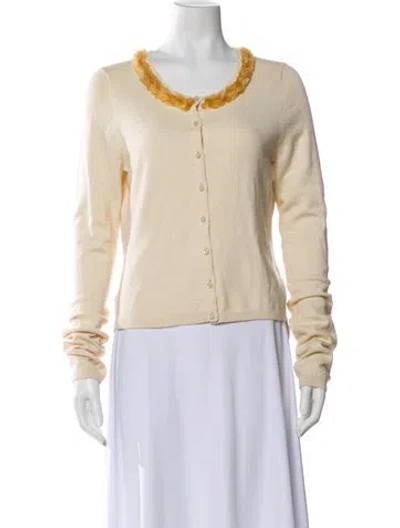 Pre-owned Rebecca Taylor Scoop Neck Sweater In Neutral