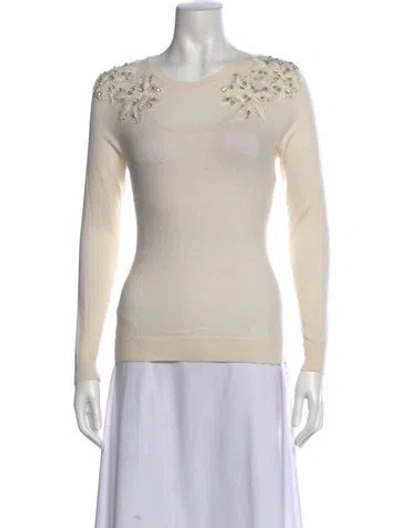 Pre-owned Rebecca Taylor Scoop Neck Sweater In Neutral