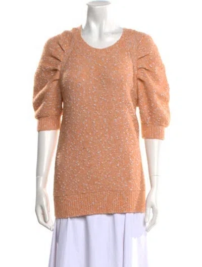 Pre-owned Rebecca Taylor Scoop Neck Sweater In Orange