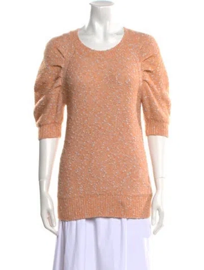 Pre-owned Rebecca Taylor Scoop Neck Sweater In Orange