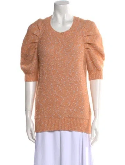Pre-owned Rebecca Taylor Scoop Neck Sweater In Orange