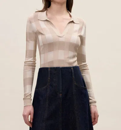 Rebecca Taylor Sheer Knit Sweater In Sand Multi In Brown