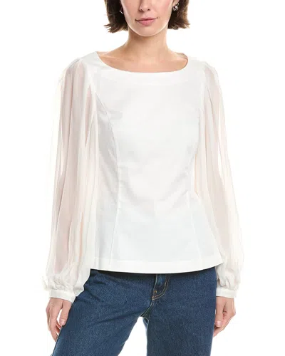 REBECCA TAYLOR SHEER SLEEVE TOP