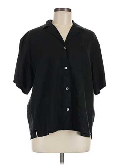 Pre-owned Rebecca Taylor Short Sleeve Blouse In Black
