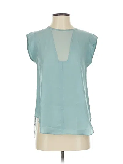 Pre-owned Rebecca Taylor Short Sleeve Blouse In Blue