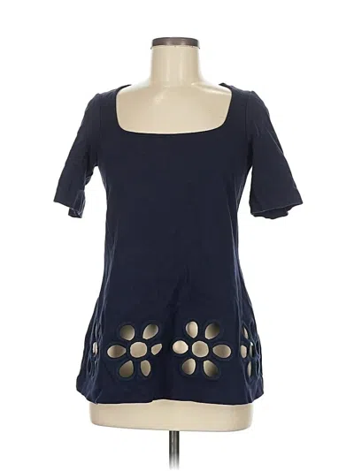Pre-owned Rebecca Taylor Short Sleeve Blouse In Blue