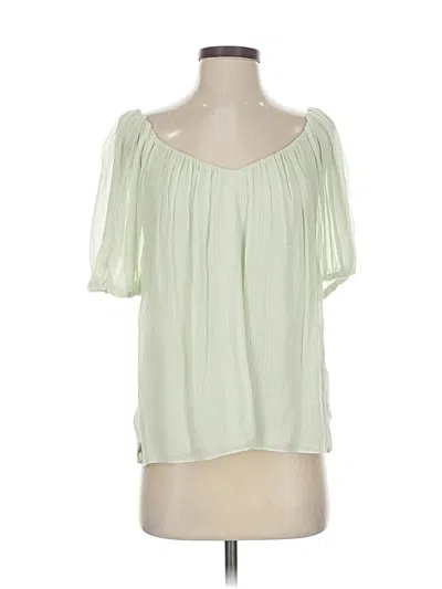 Pre-owned Rebecca Taylor Short Sleeve Blouse In Green