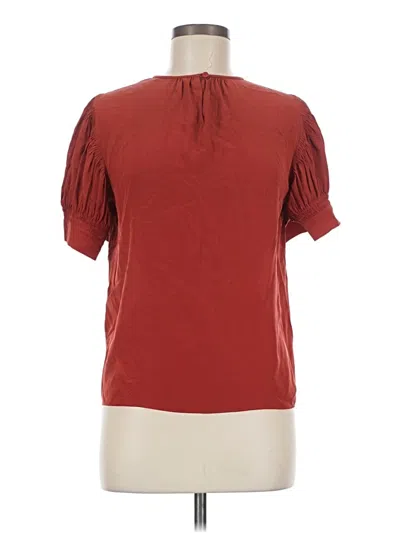 Pre-owned Rebecca Taylor Short Sleeve Blouse In Red
