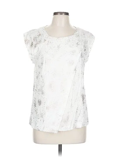 Pre-owned Rebecca Taylor Short Sleeve Blouse In White