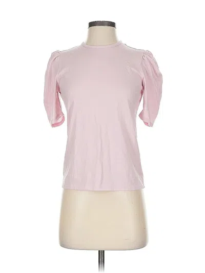 Pre-owned Rebecca Taylor Short Sleeve Turtleneck In Pink