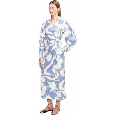Rebecca Taylor Silhouette Fleur Long Sleeve Whisper Dress
