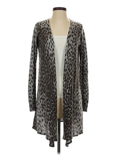Pre-owned Rebecca Taylor Silk Cardigan Sweater In Gray