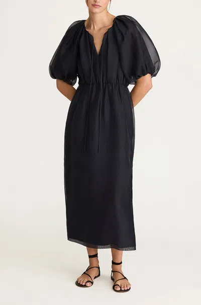 REBECCA TAYLOR SILK CHIFFON BUBBLE PENCIL DRESS