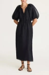 Rebecca Taylor Silk Chiffon Bubble Pencil Dress In Midnight