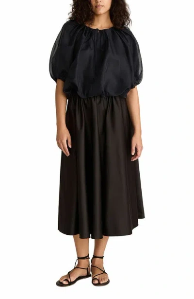 Rebecca Taylor Silk Chiffon Bubble Top