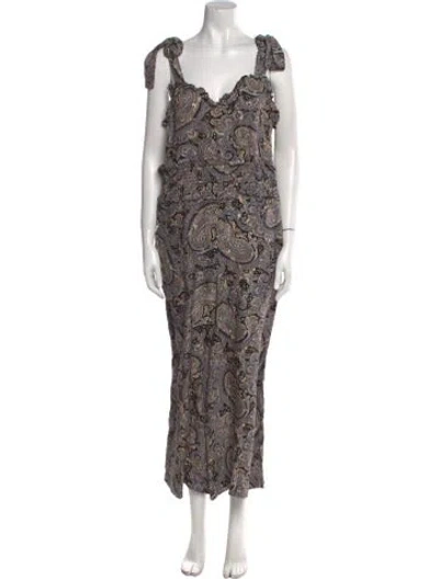 Pre-owned Rebecca Taylor Silk Floral Print Jumpsuit W/ Tags In Purple