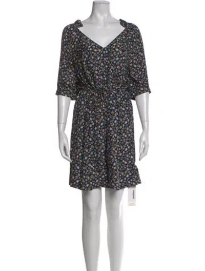 Pre-owned Rebecca Taylor Silk Knee-length Dress In Black